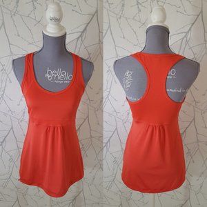 Lucy Orange Fit & Flare Style Tank Top